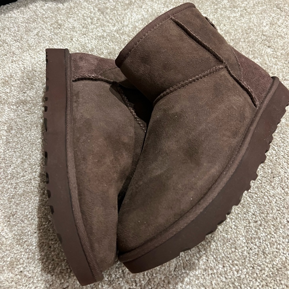 Mini UGGS Choclate Brown Suede Ankle Boots